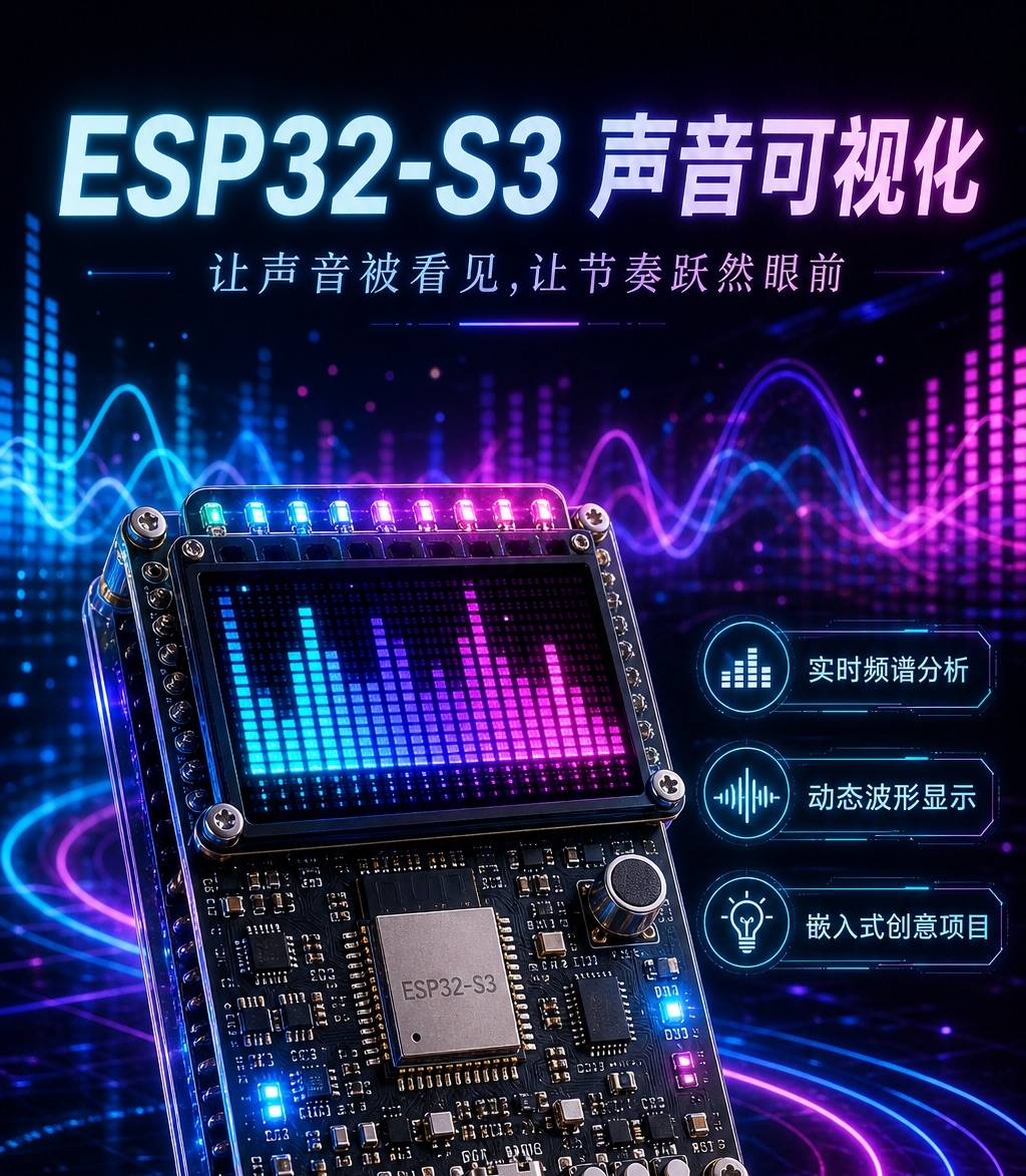 ESP32-S3 声音可视化项目宣传海报